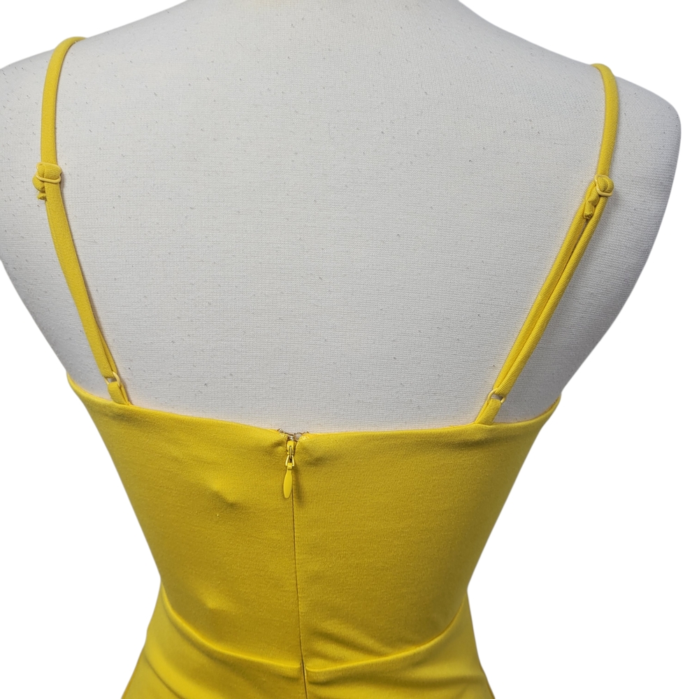 NWT Revolve NBD Totale Marigold Yellow Plunge Cutout Bodycon Short Dress Size S - Picture 6 of 9